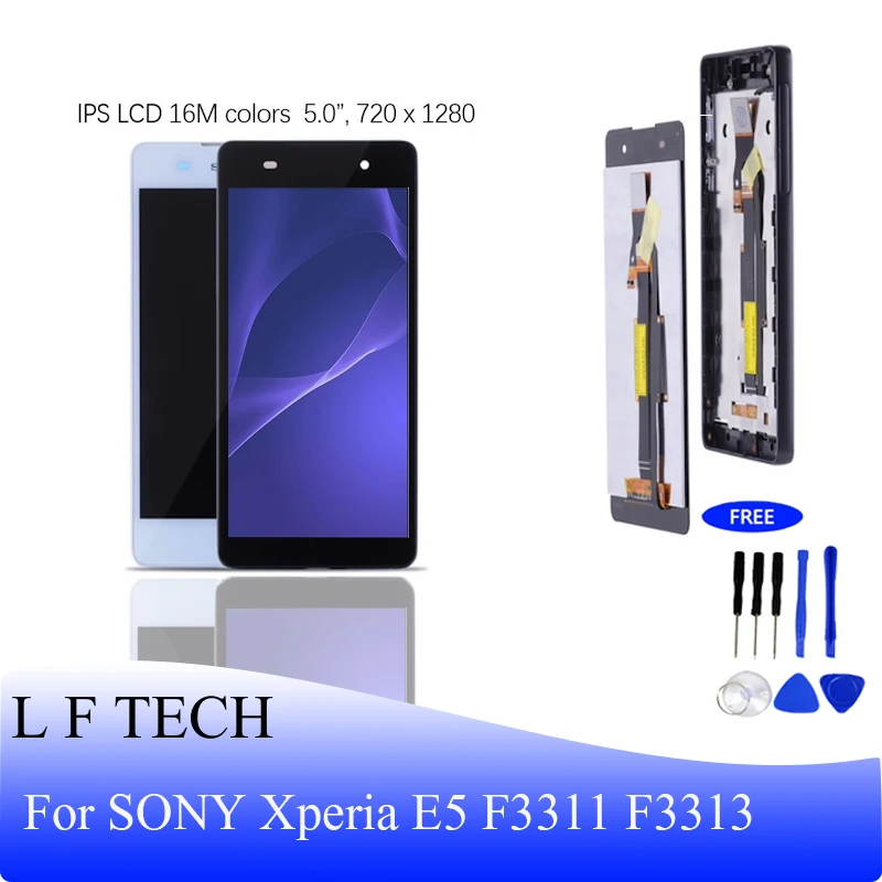

LCD Display For SONY Xperia E5 F3311 F3313 Original Screen and Touch Panel Digitizer Sensor Glass Assembly Replacement Parts
