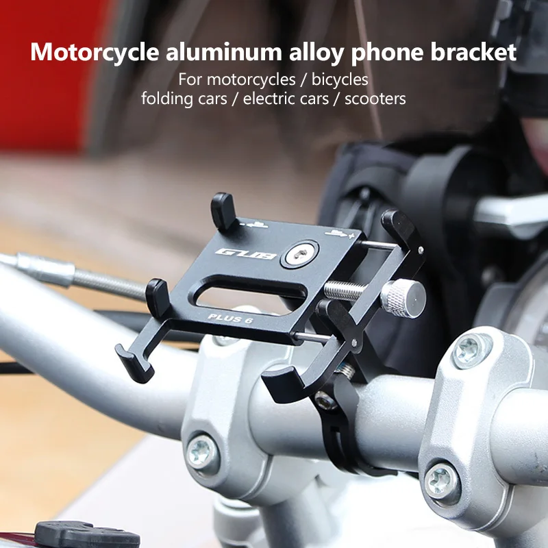 GUB PLUS 6 360 Degree Rotating Bicycle Phone Holder For 3.5-6.2inch Smartphone GPS Bike Phone Stand Bike Handlebar Belts Support