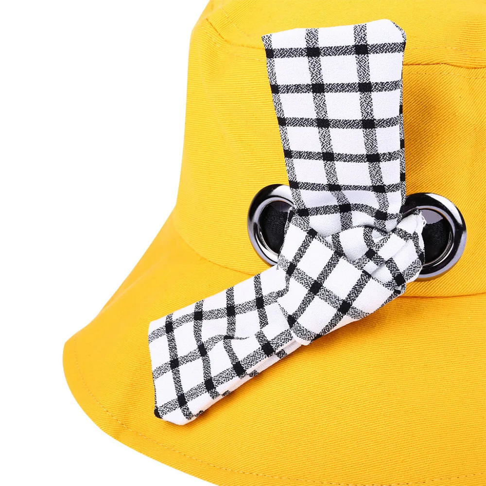 2019 Woman summer sexy visor beach hat cotton wild plaid pretty beach hat fashionable folding outdoor sports beach hat 40J5 (15)