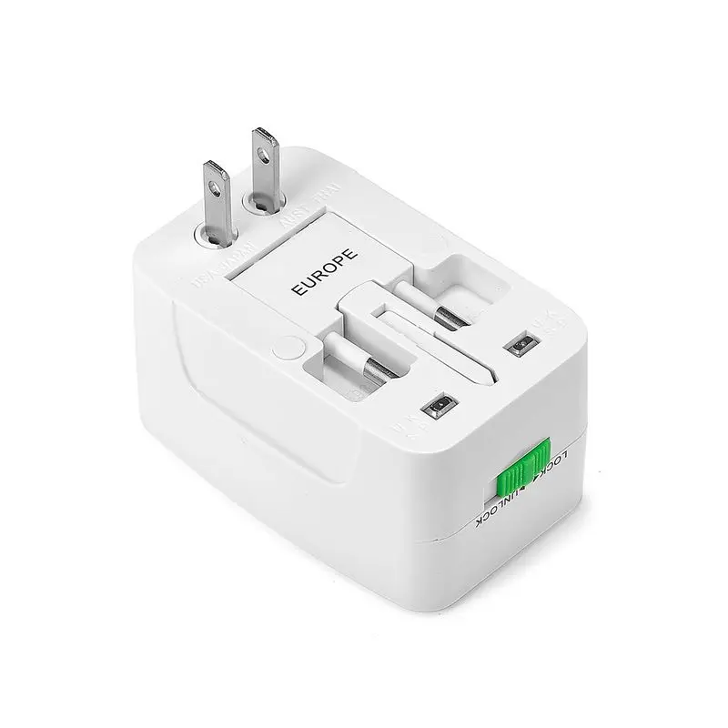 Универсальный адаптер питания для путешествий с 2 usb разъемами европейскими