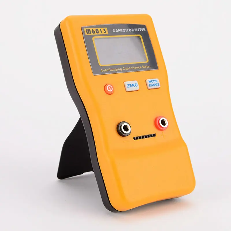 Goedkoop Digitale Auto Variërend Capaciteit Meter 0.01pF om 470000 uF LCD Elektronische Condensator Tester 0.01pF om 470mF M6013 Met Test Probe