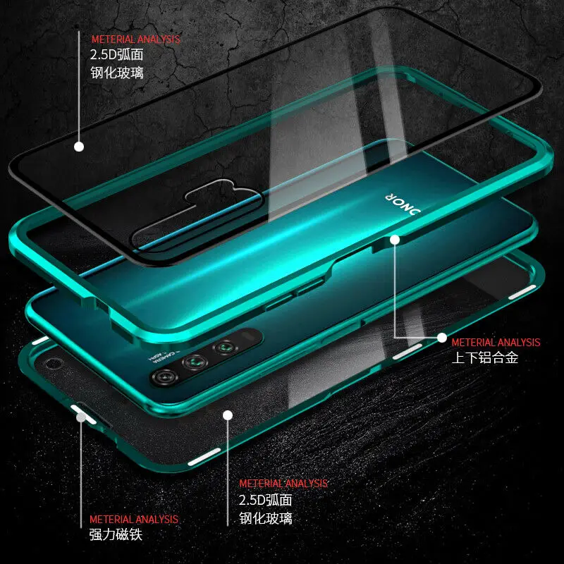 Чехол на весь корпус для Huawei Honor 20 Pro 20i Lite с магнитной адсорбцией Алюминиевый