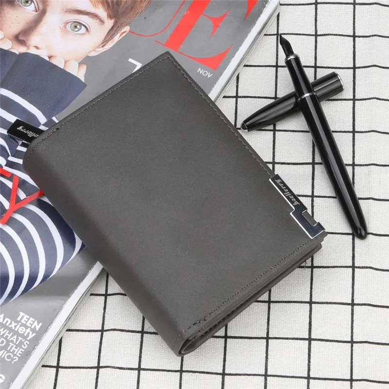 

Brand Baellerry Men wallets fashion new card purse Multifunction organ wallet for male Iron edge zipper wallet with coin pocket