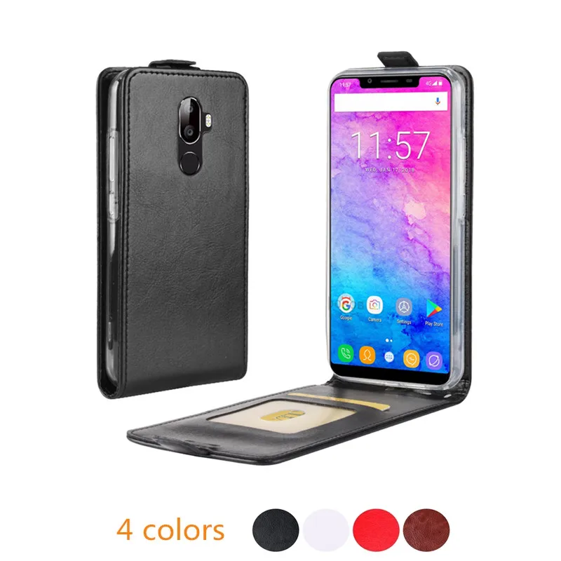 Магнитный кожаный флип чехол для телефона Oukitel U18 легкий ультра тонкий сумка