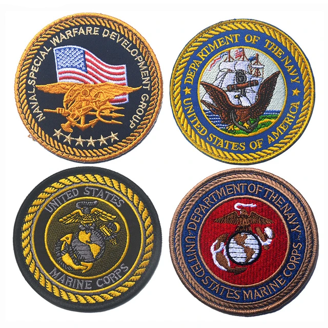 embroidered usmc badge hook
