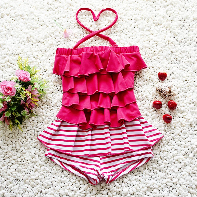 

New Cute Striped Beach Swimming Baby Girl Swimwear One Piece Swim Wear Kids Girls Swimsuit Bathing Suit Children Swimming Suits