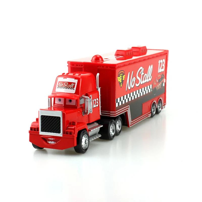 2 шт./лот Дисней Pixar Cars Toys No.123 гоночный автомобиль Mack Uncle 1:55 литой под давлением