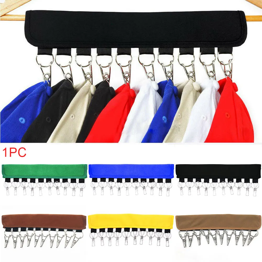 

New Baseball Cap Rack Foldable Hat Holder Rack Solid Home Organizer Storage Door Closet Hanger