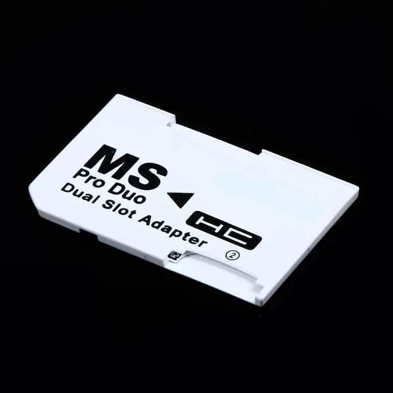 ALLOYSEED белый двойной слот карта памяти адаптер 2 Micro SD HC карты адаптер Micro SD TF для карты памяти MS Pro Duo для psp карты