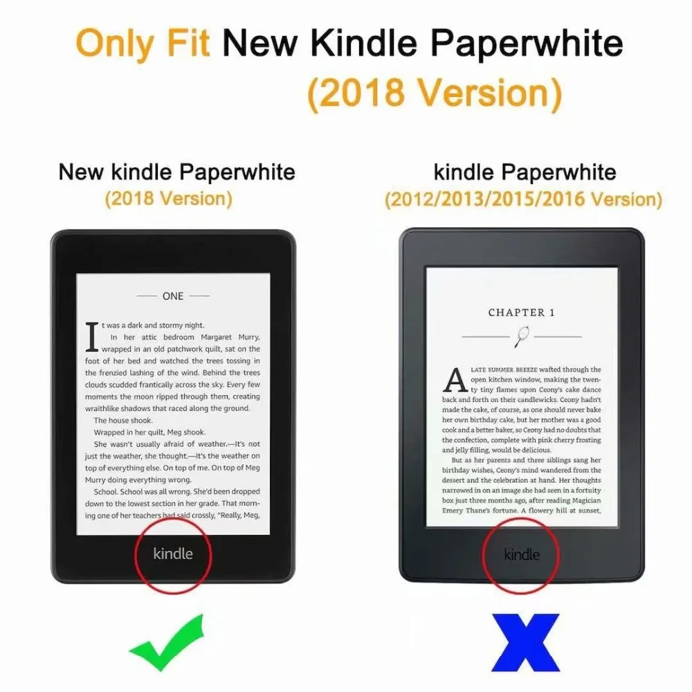 Тонкий умный чехол из искусственной кожи для Kindle Paperwhite 4, E-reader Обложка для нового Kindle Paperwhite