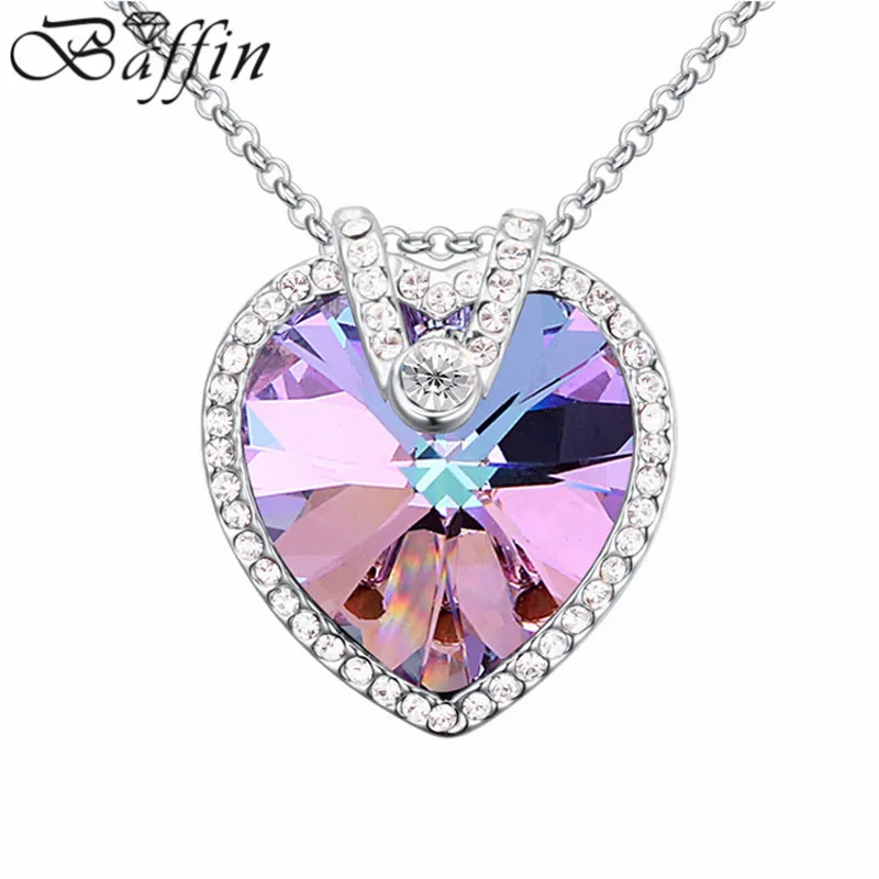 

Baffin 100% Original Crystals From Swarovski Heart Pendant Necklaces For Women Wedding Party Jewelry Collection Gifts
