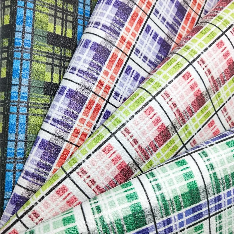 1PC 21X29CM Synthetic Letaher Printed Plaids Leather For Making Bows Accessories T18 | Дом и сад