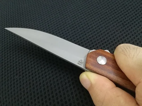 Johnnyjamie KWAIKEN III C11WD Тактический Столовые Приборы Складной деревянная ручка для ножа D2 Сталь лезвие шариковый подшипник Системы выживания Ножи s инструмент - Цвет: Ti-coated-finish