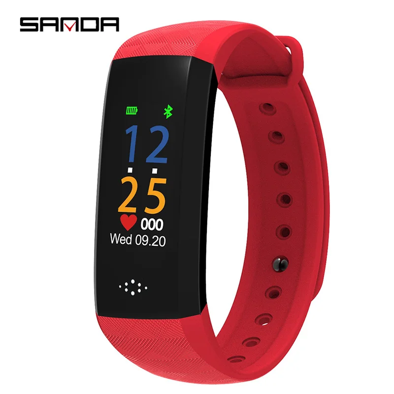 

SANDA Bluetooth Smart Wristband Band Blood Pressure & Heart Rate Monitor Waterproof Fitness Bracelet Pedometer Smart Watch M12P