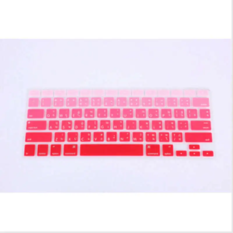Красная тайская клавиатура с градиентом защитная пленка для Macbook Air Pro Retina 13 15 17