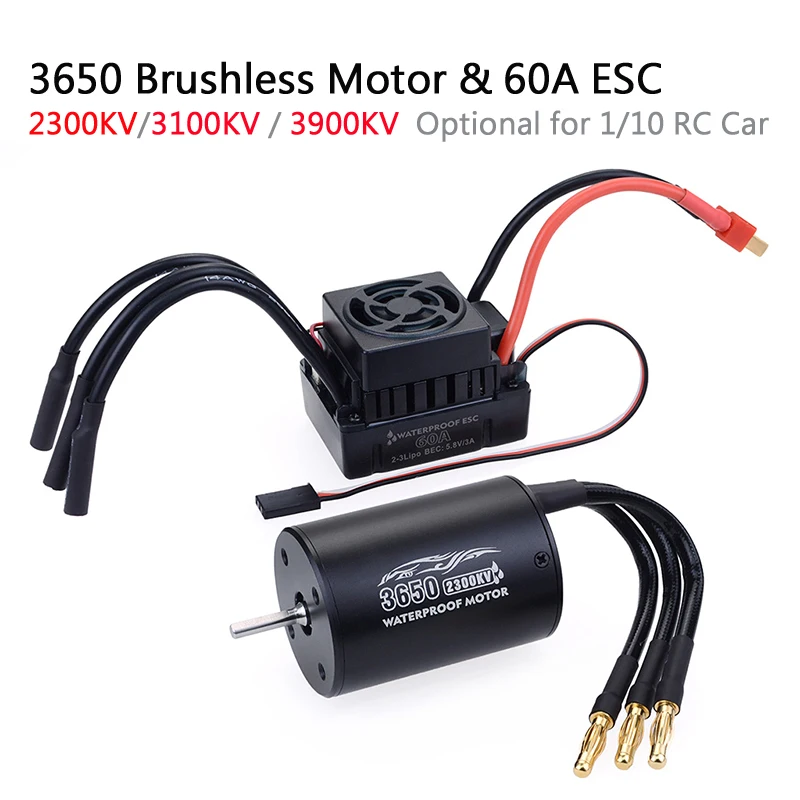 Moligh doll 1:10 Car Bl3650 3900Kv Brushless Motor 80A Waterproof Brushless Esc For 1/10 Rc Car Moligh doll 1:10 Car Bl3650 3900Kv Brushless Motor 80A Waterproof Brushless Esc For 1/10 Rc Car