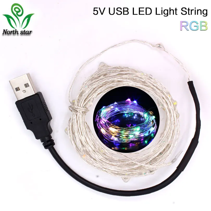 led string lights 10M 33ft 100led 5V USB powered outdoor Warm white/RGB