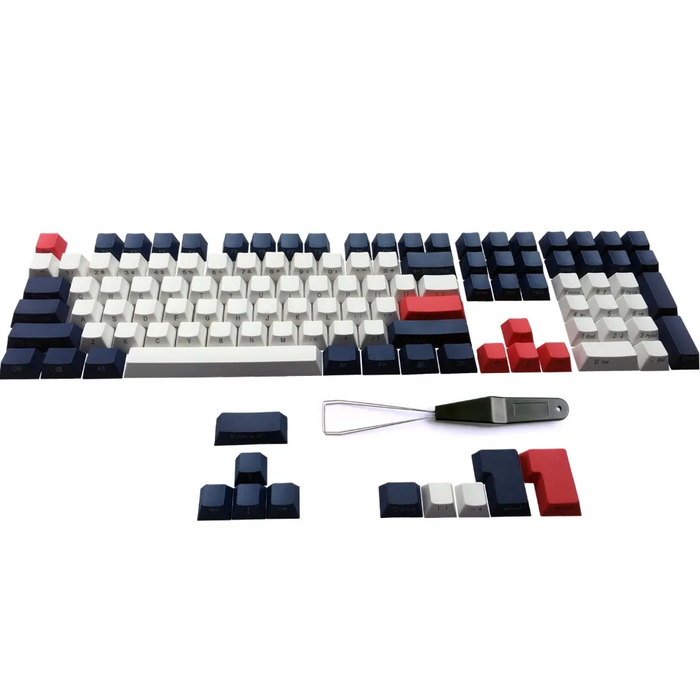 PBT Keycaps Side Printed ANSI ISO Cherry MX Keycap Set For 60/TKL 87
