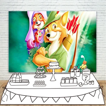 

Photography Backdrop The Secret Lives of Waldo Kitty Cat Backdground Fairy Tale Themed Baby Birthday Decor Photo Studio Props