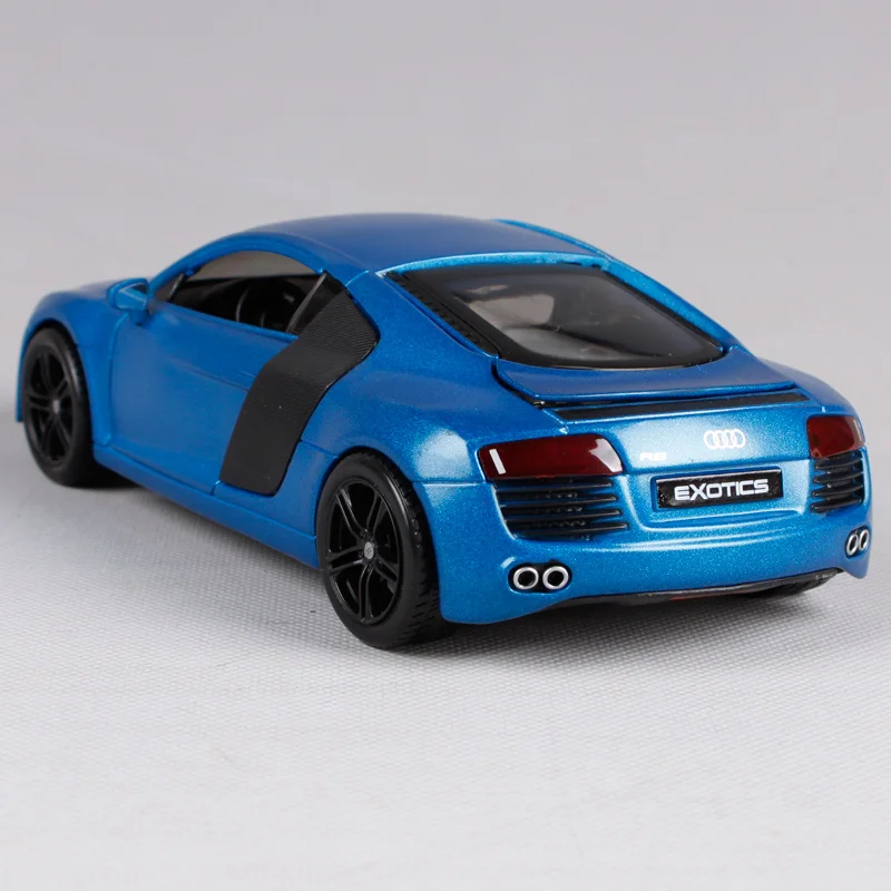 Maisto 1:24 блестящий синий автомобиль литье под давлением для Audi R8 крутой модель