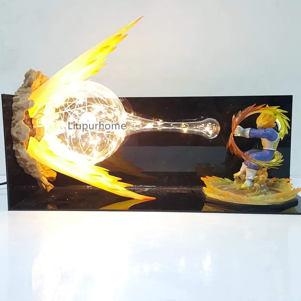 Dragon Ball Z Vegeta Final Flash светодиодные ночники настольная лампа Dragon Ball Super Vegeta светодиодное освещение Lampara Dragon Ball