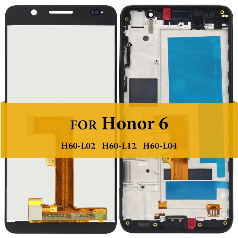100% протестированный 1 шт. Новый 5 дюймовый ЖК дисплей для Honor 6 Φ дигитайзер с