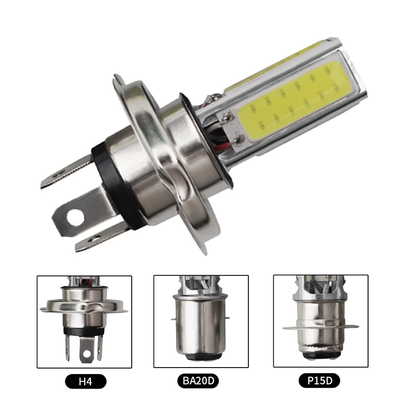Новейший H4 P15D BA20D мотоциклетный головной светильник, светодиодная лампа для автомобиля H4 P15D BA20D, COB, аксессуары для скутера, автомобильный светильник, фара, DRL светильник s