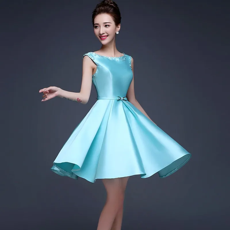 semi formal light blue dress