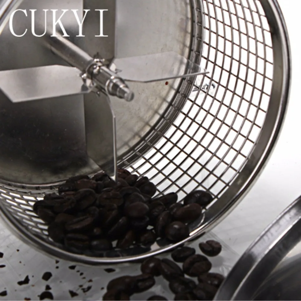 CUKYI нержавеющая сталь ручной работы кофе в зернах Жаровня эспрессо кофе в зернах Жаровня с горелкой машина простота в эксплуатации