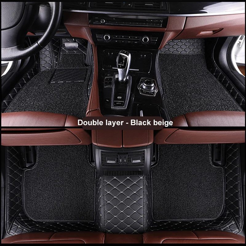 

Double car floor mat for Land Rover Discovery 3/4 freelander 2 Sport Range Rover Sport Evoque 3D car styling carpet liners