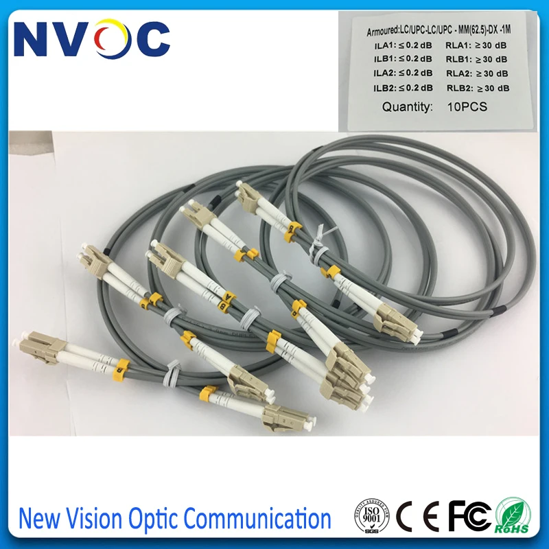 5 шт./лот LC/UPC мм DX (0 6 плотное буферное волокно) 1 м 3 0 ПВХ оболочка LC UPC дуплексный