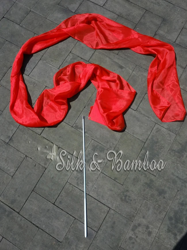 

plain red 1 piece 2.5m*0.3m(97"*12") dance/worship streamer, real silk!