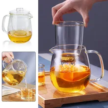 600 мл стеклянный цветочный чайник для отеля, жасминовый чай, вечерние, крепкие, кухонные, Улун, зеленый чай, стеклянный чайник для гостиной, кухонный инструмент