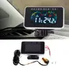 12V/24V Car LCD Water Temperature Meter Thermometer Voltmeter Gauge 2in1 Temp & Voltage Meter 17mm Sensor ► Photo 1/6
