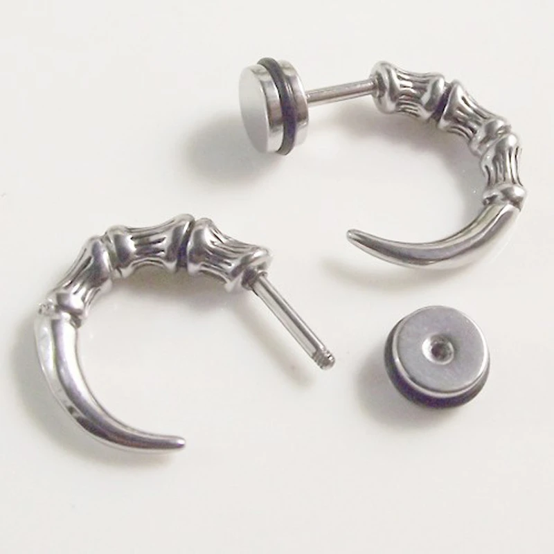 Boucles D Oreilles Punk Rock Hawk Griffe En Acier Inoxydable Pour Hommes 2 Pieces Boucles D Oreilles Ailes Tete De Mort Piercing Bijoux Pour Le Corps Aliexpress
