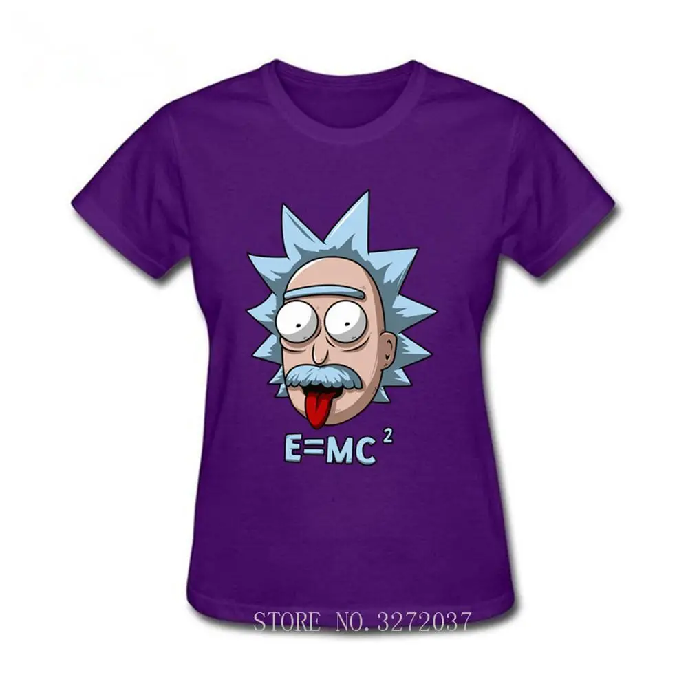 

Women Fitness Party tshirt 2019 Albert Einstein E MC2 Sheldon Rick and Morty T Shirt Physics Science short Sleeve clothes