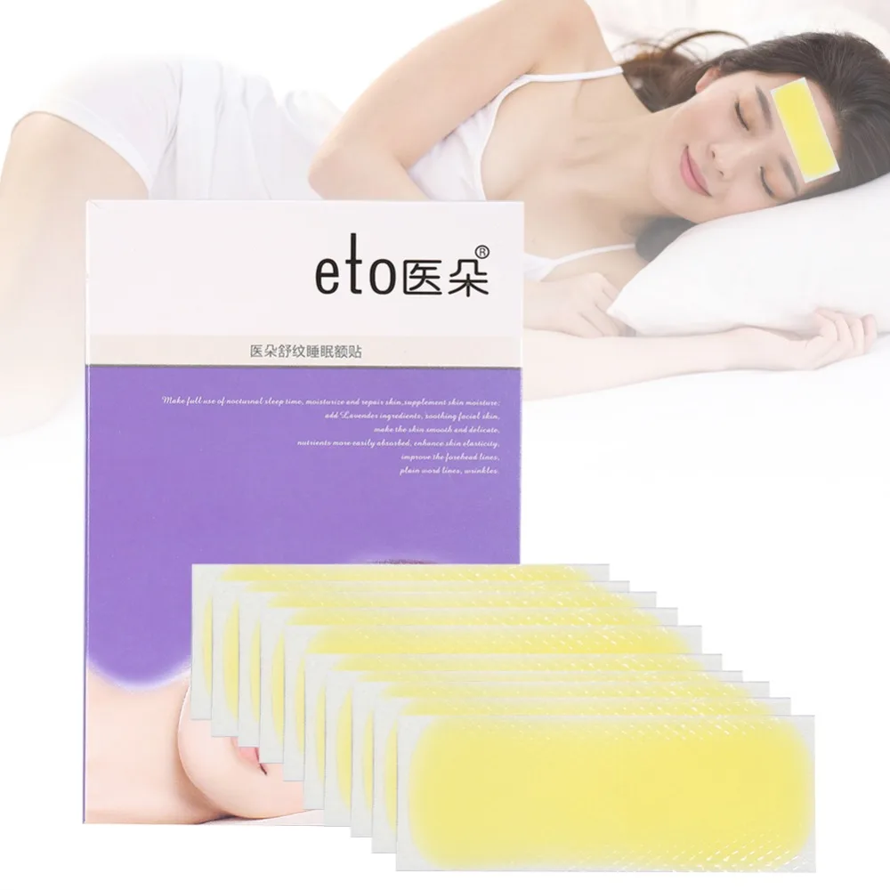 10PCS Anti-Wrinkle Soothing Forehead Masks Lines Moisturize Repair Anti-aging Mask Sticker Pad Sleeping Forehead Patch