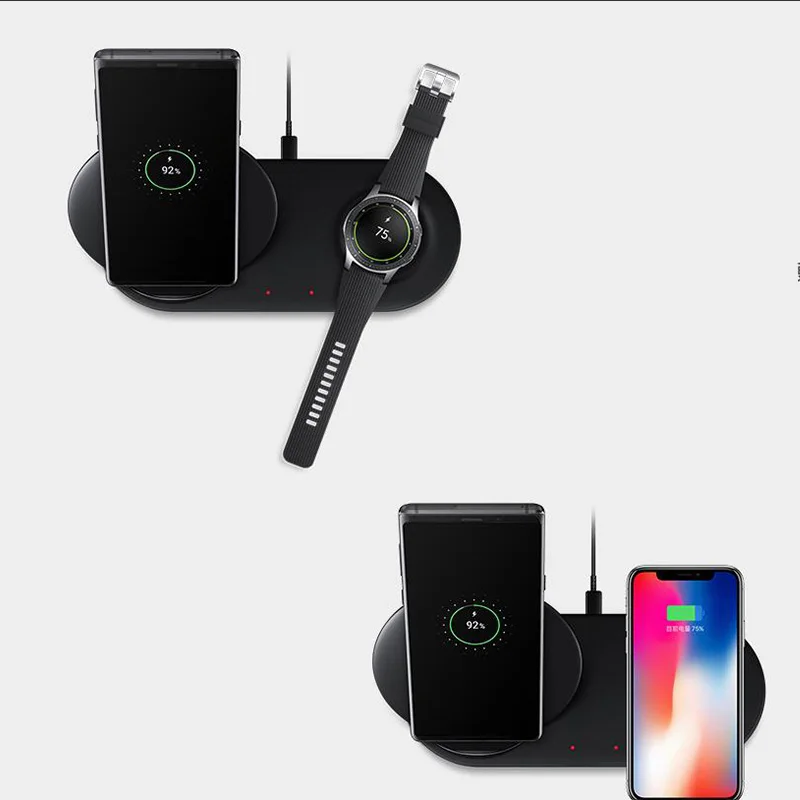

Original Samsung Wireless charger Fast Charge power adapter Galaxy S6 s7 edge s8 s9 s10 Plus Note 9 Gear S Dock For iwach iphone
