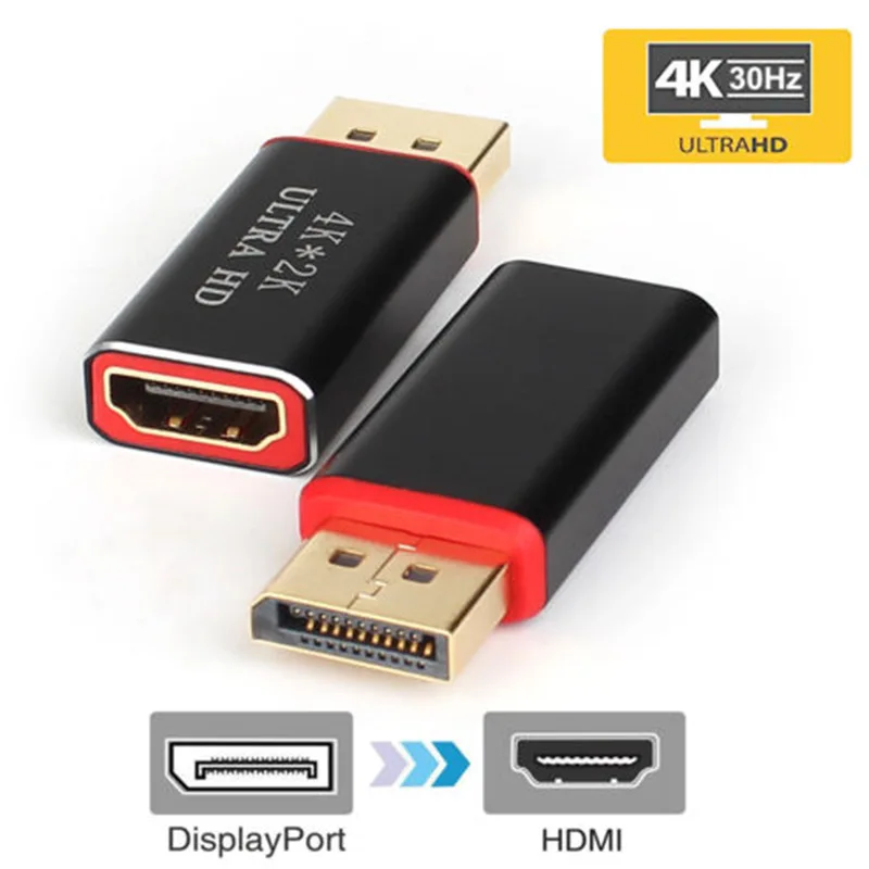 4K display port DP to HDMI адаптер для мужчин и женщин конвертер Дисплей Порт DP к HDMI адаптер Ultra HD разрешение для HDTV PC