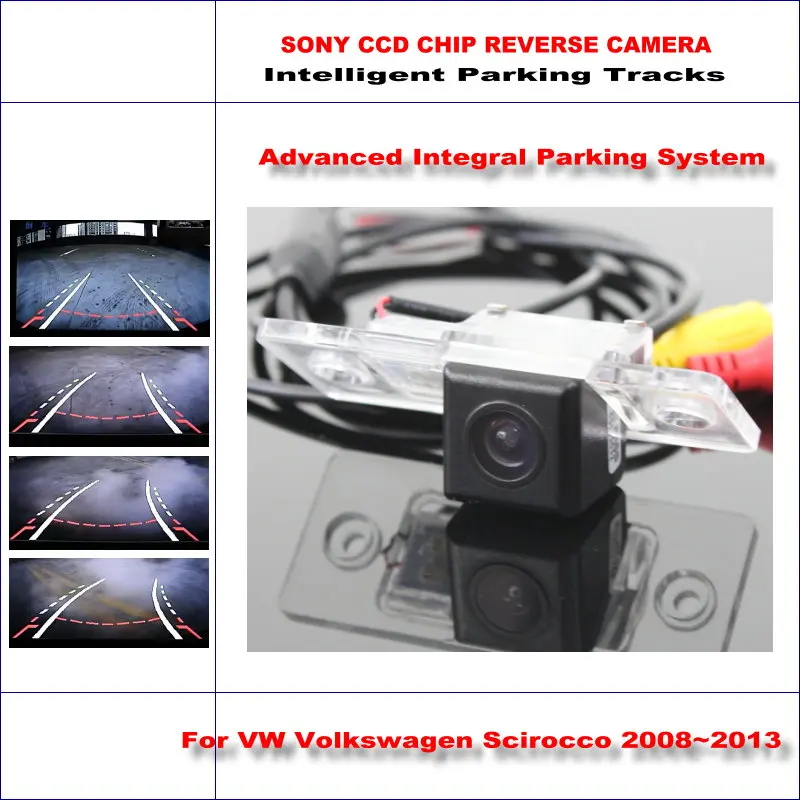 

For VW Scirocco 2008-2013 Car Rear View Backup Camera Intelligentized Reverse Dynamic Guidance Tracks CAM HD CCD Night Vision