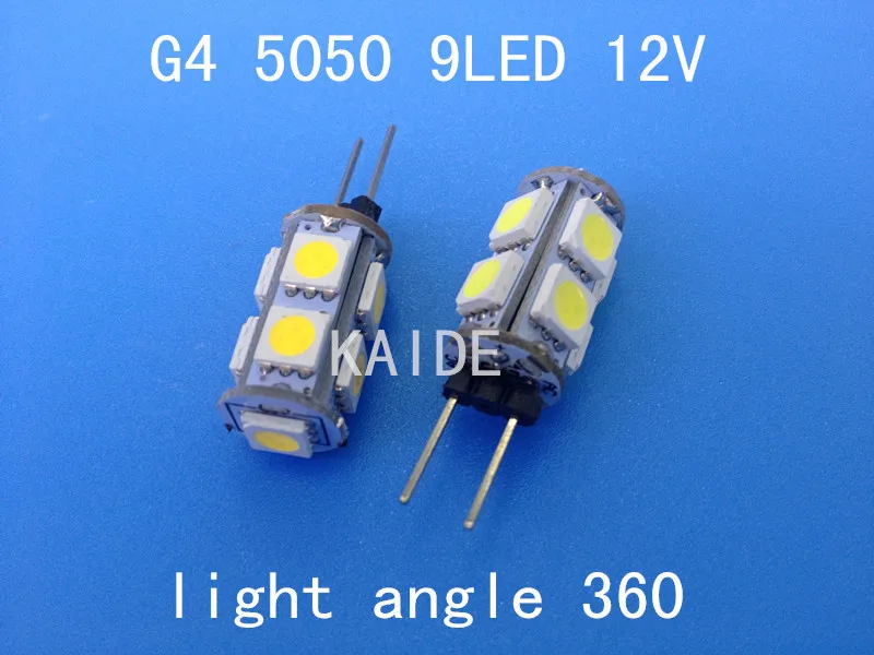 

G4 LED 5050 9led light angle360 1.5w DC12v white warmwhite replace the halogen lamp