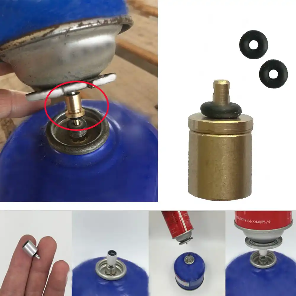 Outdoor Camping Gas Refill Adapter Valve Gas Stove Tank Canister Connector