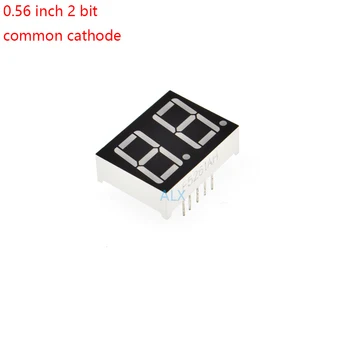 

10PCS 0.56inch 7 Segment 2bit Red Digital Tube Common Cathode CC LED Digit Display 0.5inch 0.56 inch 0.56'' 0.56in. TWO 2 bit
