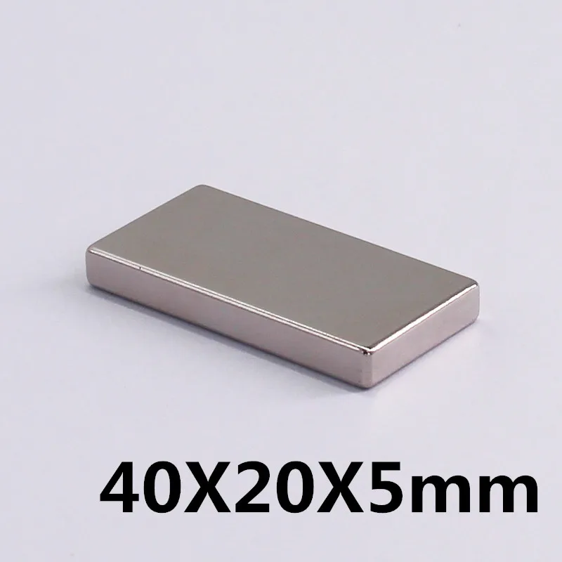 1 шт. 40x20x5 мм неодимовый магнит Блок N35 постоянный супер сильный Мощный маленький