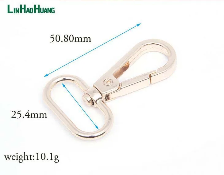 

50pcs/lot 25mm 1inch Alloy Swivel Clasps Snap Key Hooks DIY Key Chain Ring Nickle/Gold Free Shipping 2016111103