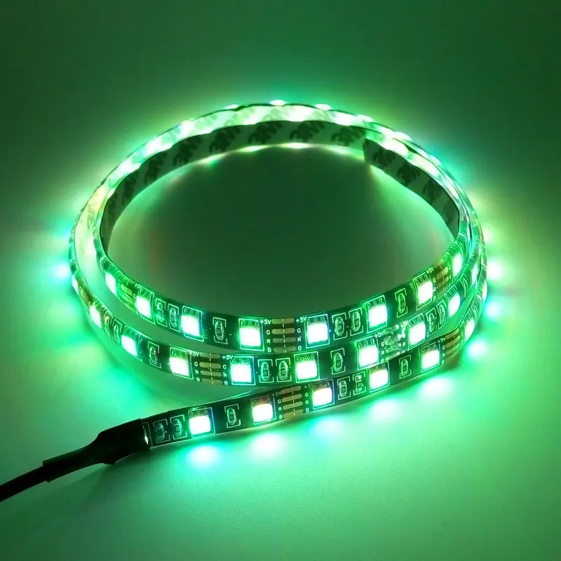 USB Светодиодные ленты Черный PCB SMD 5050 RGB IP20/IP65 Водонепроницаемый лента DC5V ТВ фонового освещения DIY декоративная лампа для дома цветная(RGB