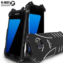 R-просто Бэтмен Алюминий металлический чехол для Samsung Galaxy S7 G930 Премиум противоударный Прочный Панцири для S7 край плюс G930 Чехол