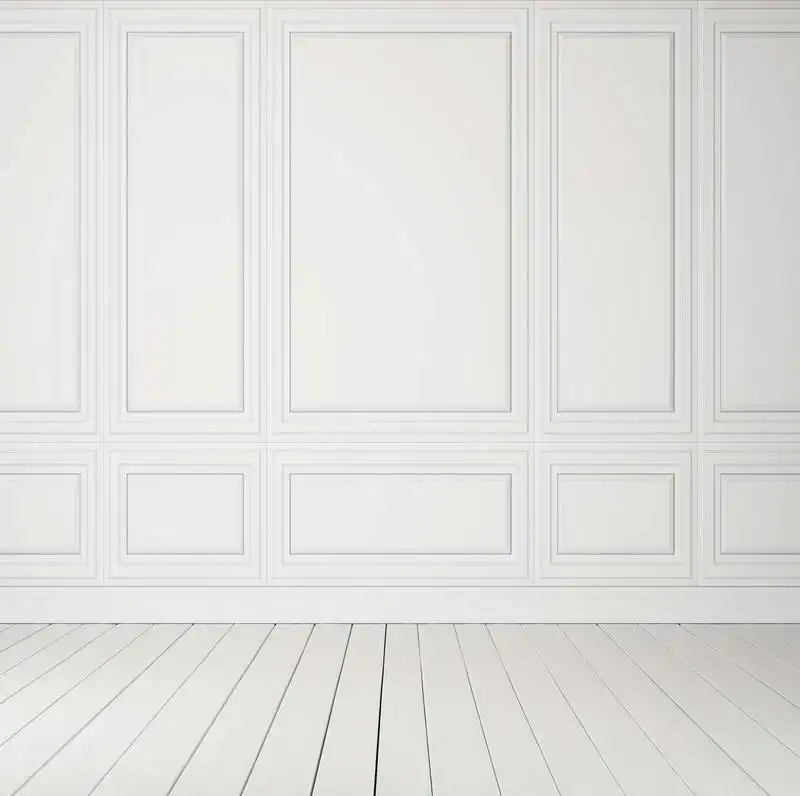 Pure White Wood Wall Photo Background  for Photo Studio  