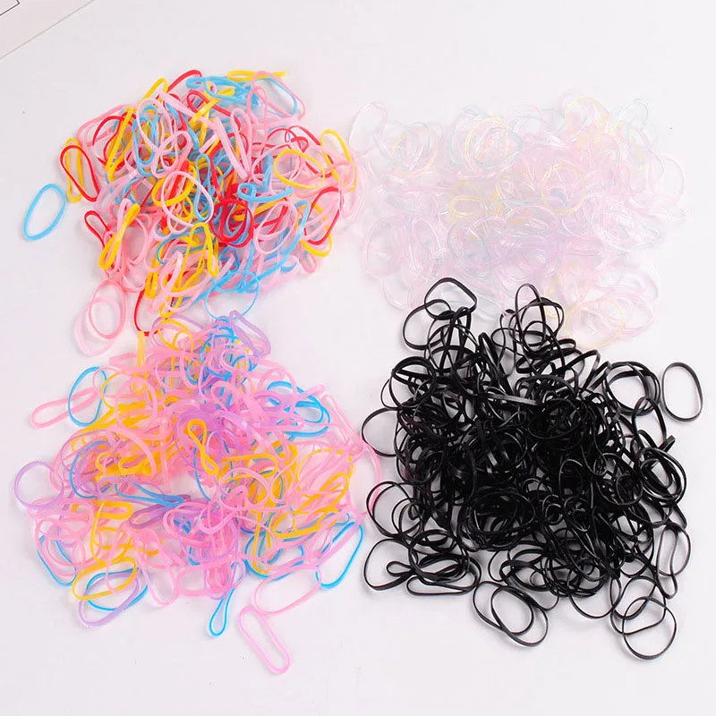 BalleenShiny 200PCS Elastic Hair Bands Baby Infant Girls Colorful High Quality Princess Hair Ring Children Hair Rope Decoration