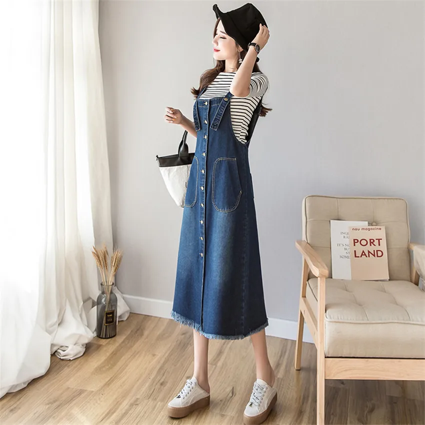 Summer Dress Women Sleeveless Spaghetti Strap Jeans Dress 2019 Plus Size Dresses For Women Long Suspender Sundress Robe Femme